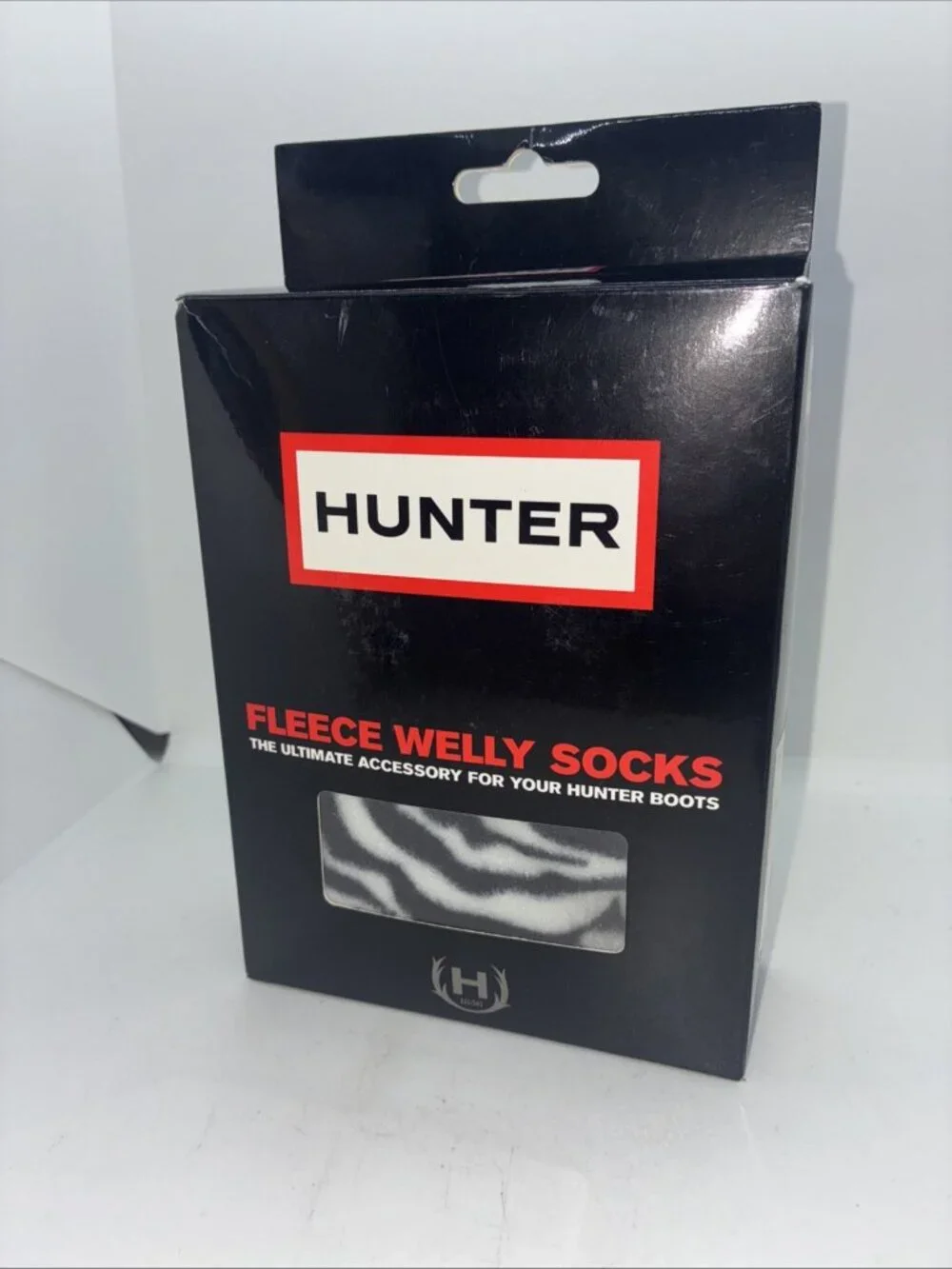 Hunter Fleece Welly Socks Zebra WELSCKZEB/ZEB Wms Size MM, US 5-7
